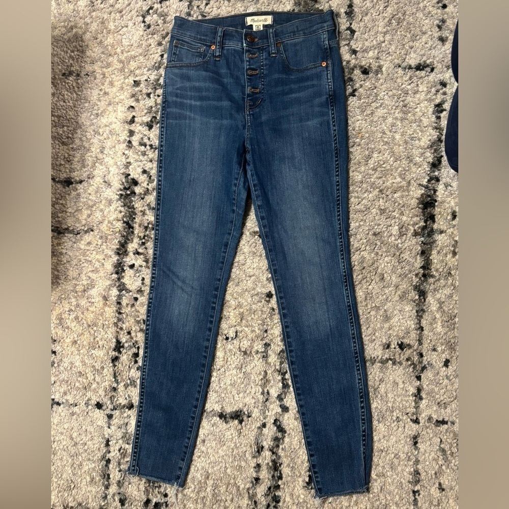 Madewell Blue Skinny Jeans Versatile Stretch Denim - Picture 3 of 8
